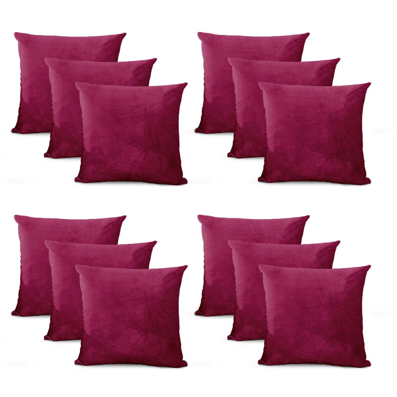 Square Cushion, Burgundy