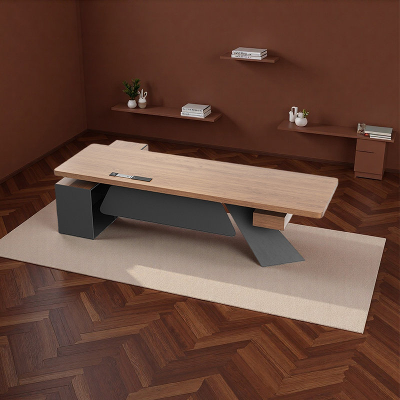 Surface de travail spacieuse et fonctionnelle, Brun, H 29,53 po x l 70,87 po x P 59,06 po