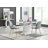 Everson High Gloss 6 Seat Extendable Dining Set with Luxury Faux Leather Upholstered Dining Chairs-1317303664-1219382906