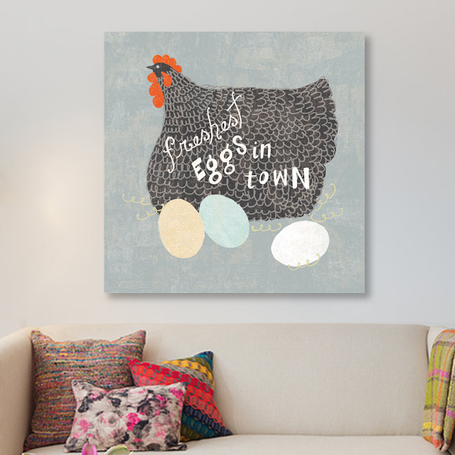 «Fresh Eggs II», reproduction d'impression sur toile tendue, H 37 po x l 37 po x P 1,5 po, Toile tendue, Pas de tapis
