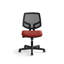 Chaise de travail en cuir à dossier en filet avec inclinaison synchronisée HON Volt Series, pouvant supporter jusqu'à 250 lb, noir-113007674-113007675-113007676