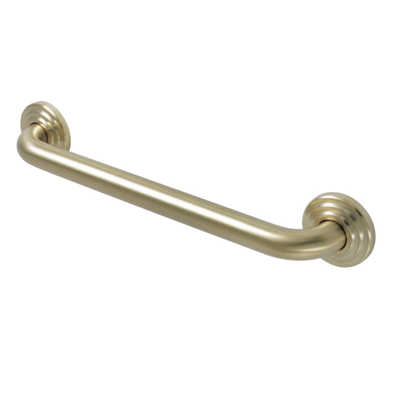 Kingston Brass Restoration 1-1/4 Inch O.D Grab Bar, 16" W, Satin Brass