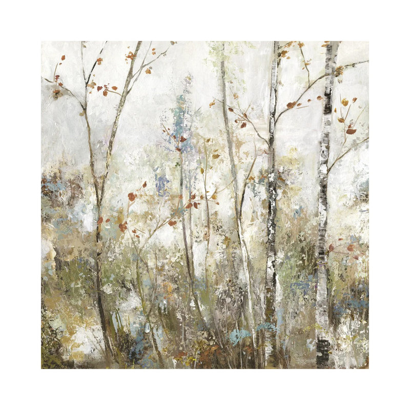 Soft Birch Forest I- Gallery-Wrapped Canvas Giclée
