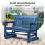 Banc oscillant en bois de sapin à double assise avec dossier floral-1841051539