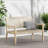 Outdoor Wicker And Acacia Wood Loveseat