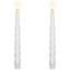 Bougies de Noël tourbillonnantes DEL sans flamme scintillantes, 9,5 po, blanc, ensemble de 2-115319987
