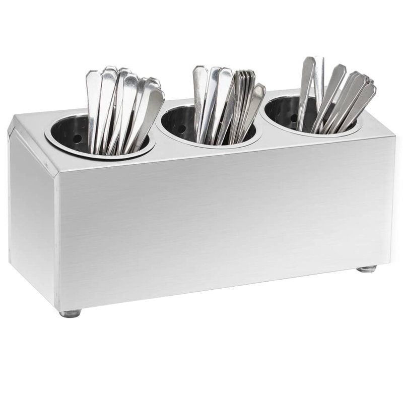Stainless Steel Rectangle Utensil Crock