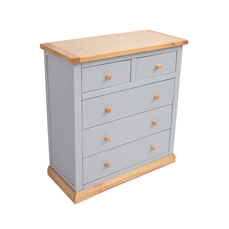 Stanford 90cm W 5 - Drawer Chest of Drawers