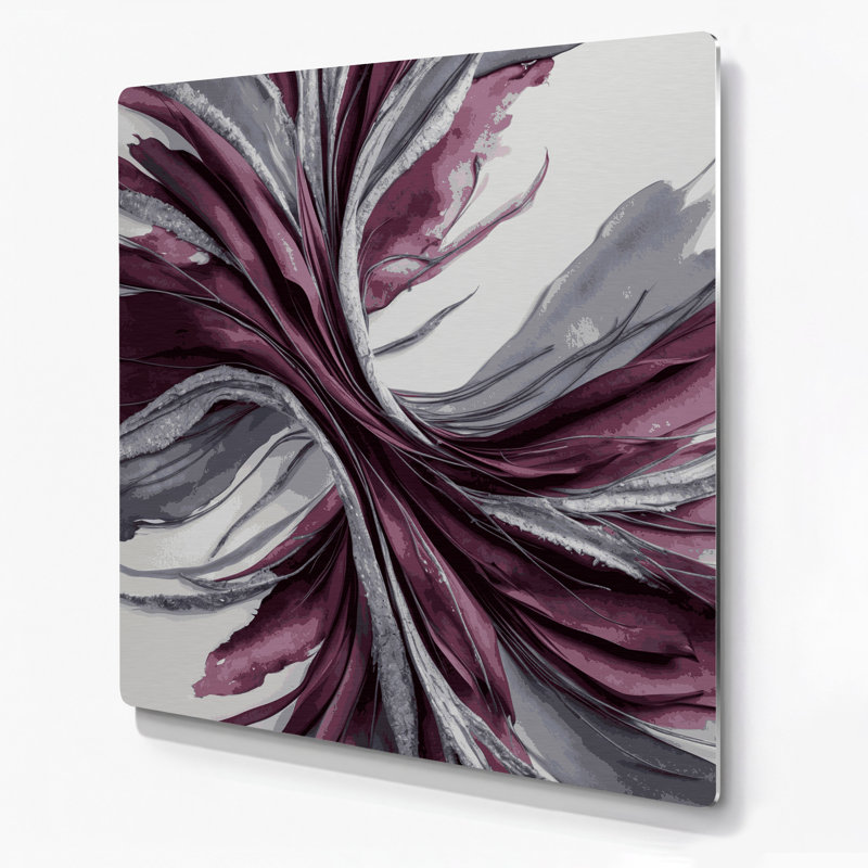 Aquarelle abstraite 94, art mural en métal brun, 32" H x 32" W