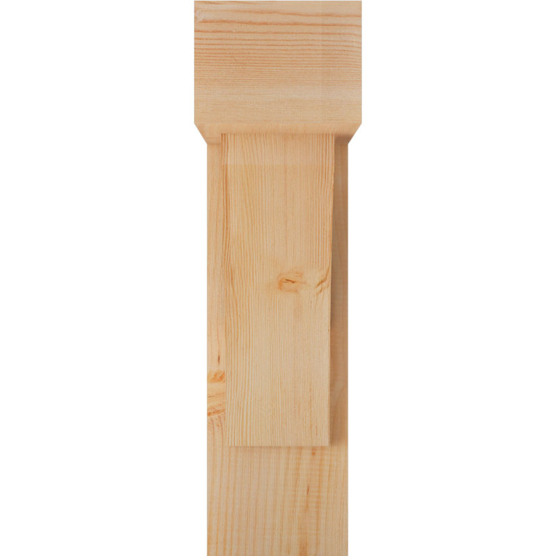 Thorton Block Bracket with Offset Brace, 28 x 20, 7 1/2"W Douglas Fir (Smooth)
