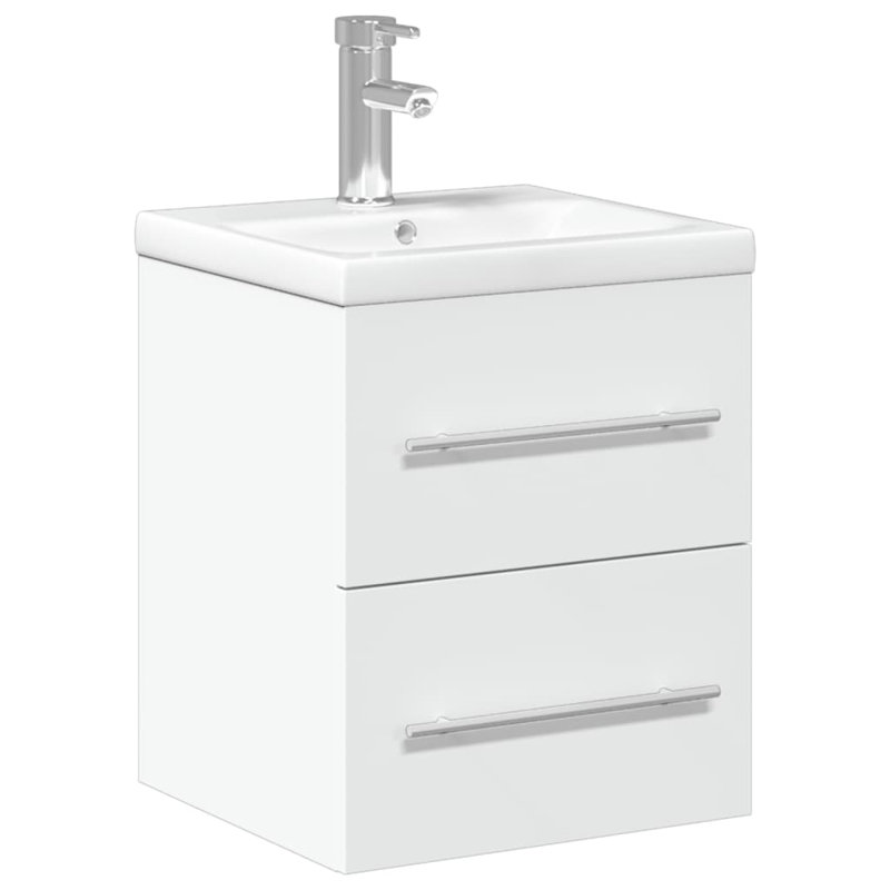 Ruthey  Bathroom Sink Cabinet with Built-in Basin, White