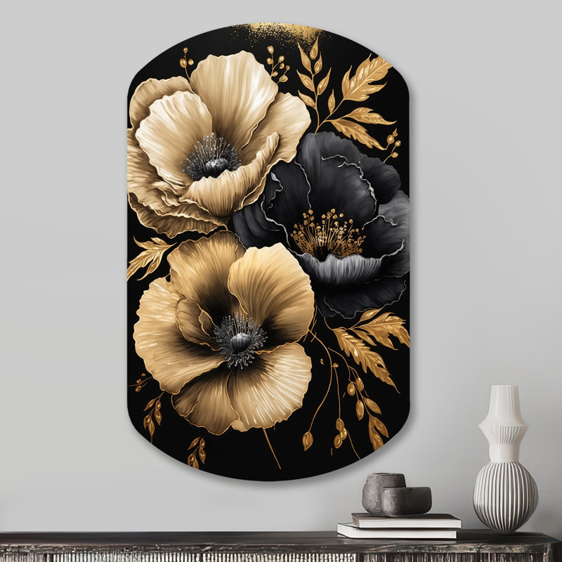 Couvin - art mural asymétrique en forme de cylindre d'hibiscus, H 31 po x l 19 po