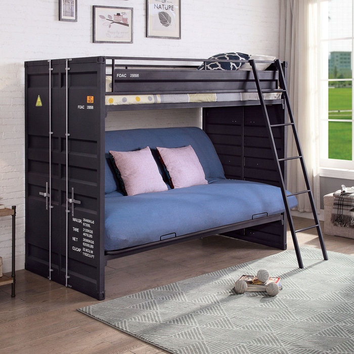 Viv + Rae Labarge Twin Metal Futon Bunk Bed by Viv + Rae™ | Wayfair