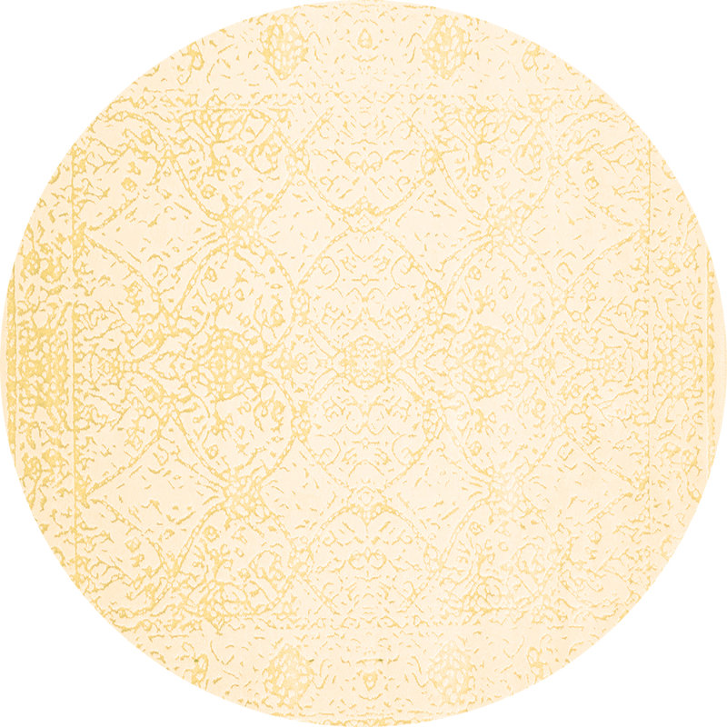 Washable Oriental Indoor Rug, Round 6'