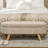 End Of Bed , 43.3" Beige Fleece Upholstered With Practical Storage Compartment Living Room Bench, Hidden Storage, Wood Legs