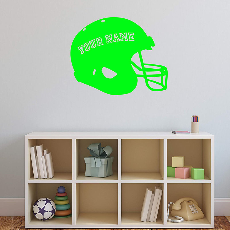 Adhésif décoratif casque de football Trinx - CS51, H 18 po x l 24 po, Vert lime