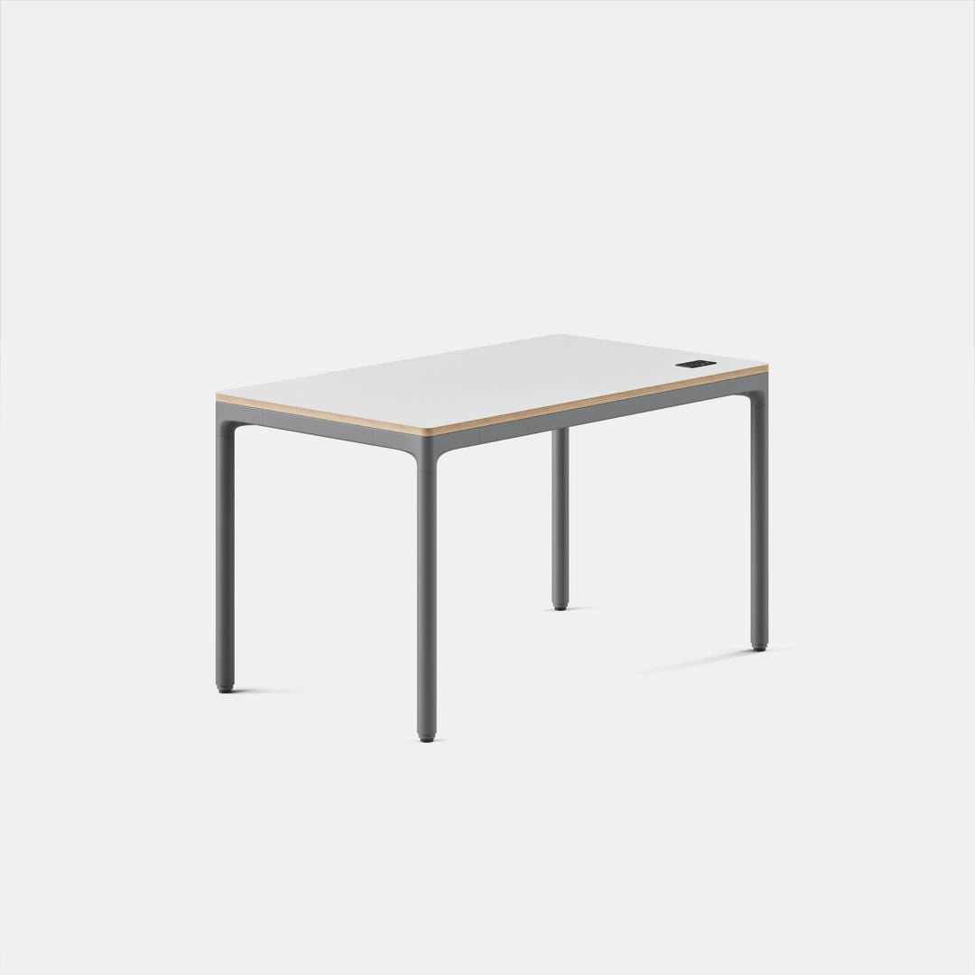 Standing Desk, 44.6" H x 48" W x 27" D, White, Carbon