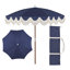Parasol de plage solide d'extérieur rond 6,5 pi avec frange Mariner-1247867110-1247867128