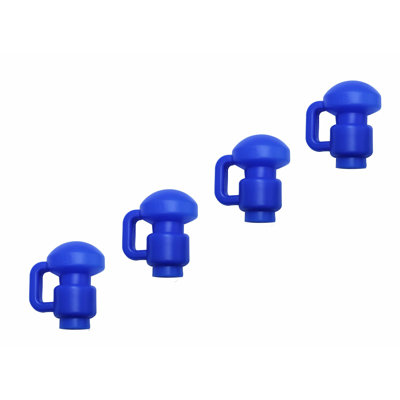 Trampoline Pole Caps | Enclosure Net Plastic Top End Caps for 1.5" Diameter Poles