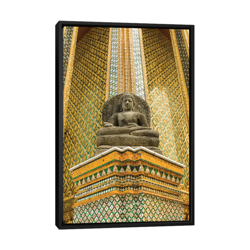 « bangkok, thaïlande the grand palace », reproduction de photo sur toile, H 26 cm x l 18 cm, Toile avec cadre noir