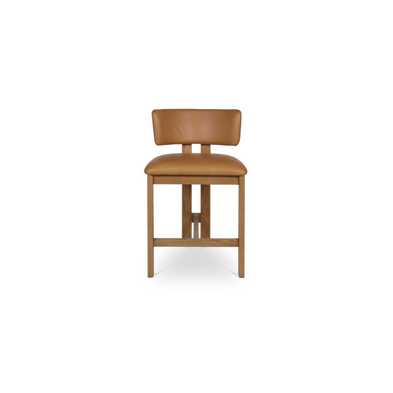 Morel Counter Stool Brown Leather