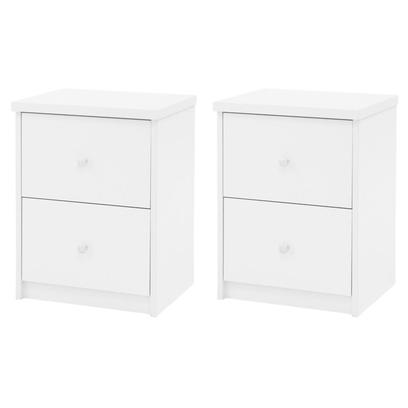 Freya 40.8cm W Bedside Table, White
