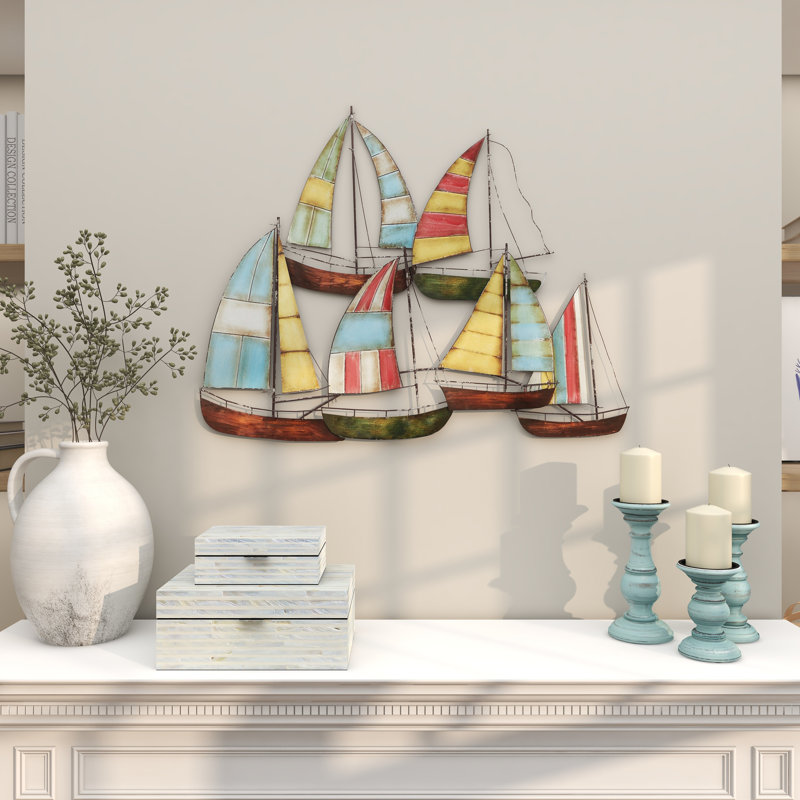 Décoration murale bateau en alliage