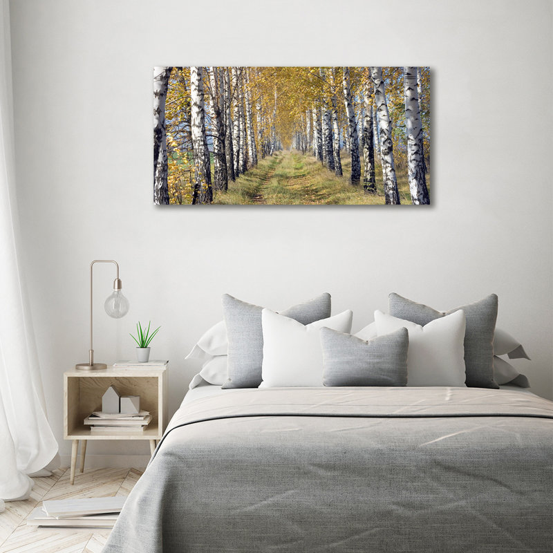 Birches In Autumn - Wrapped Canvas Print, 70cm H x 140cm W x 2cm D, Canvas