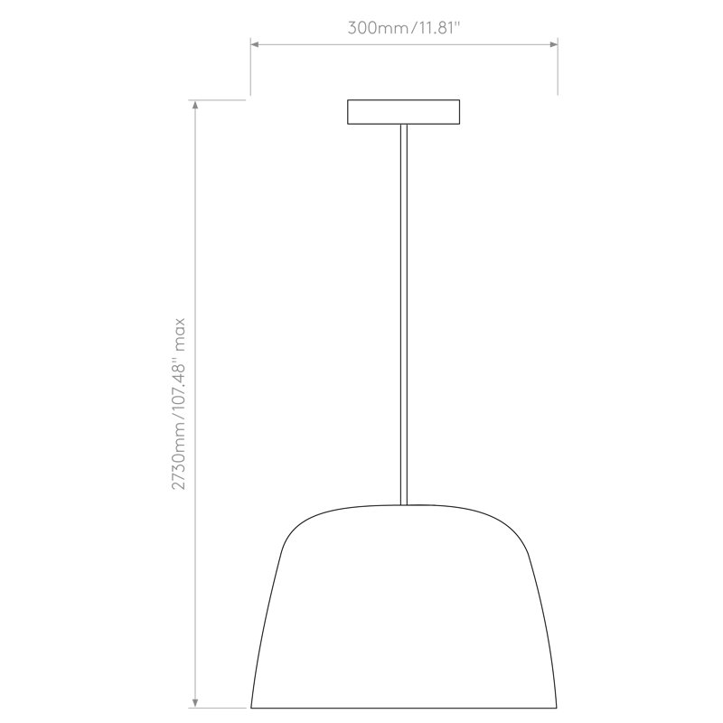 Taiko Pendant 300, Satin
