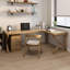 Bureaux en bois massif brun en forme de L-107198179-107198178