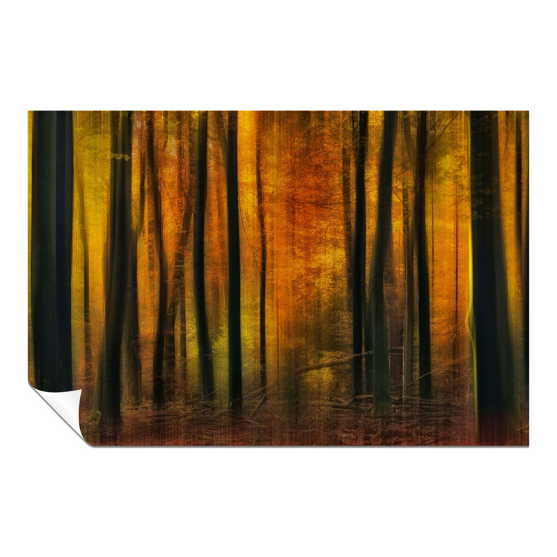 Golden Forrest In Autum - No Frame Print, 31cm H x 20cm W x 1cm D