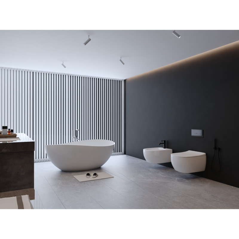Baignoire autoportante élégante à surface solide et ergonomique pour une détente de type spa