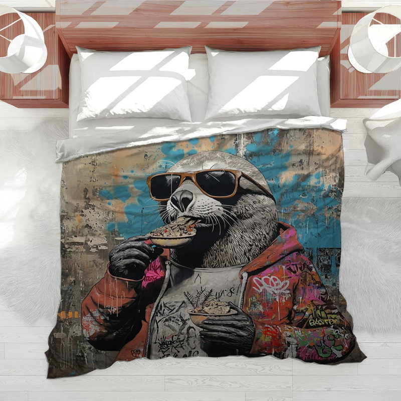 Housse de couette Cool Otter Bedding, Housse de couette pour grand lit