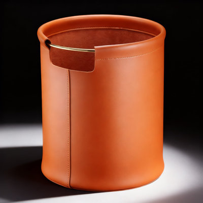 Panier de rangement en cuir fait à la main, bac de rangement élégant et fonctionnel pour le salon, la chambre à coucher, le placard, le panier à linge, imperméable, résistant à l'humidité, résistant aux moisissures, facile à nettoyer