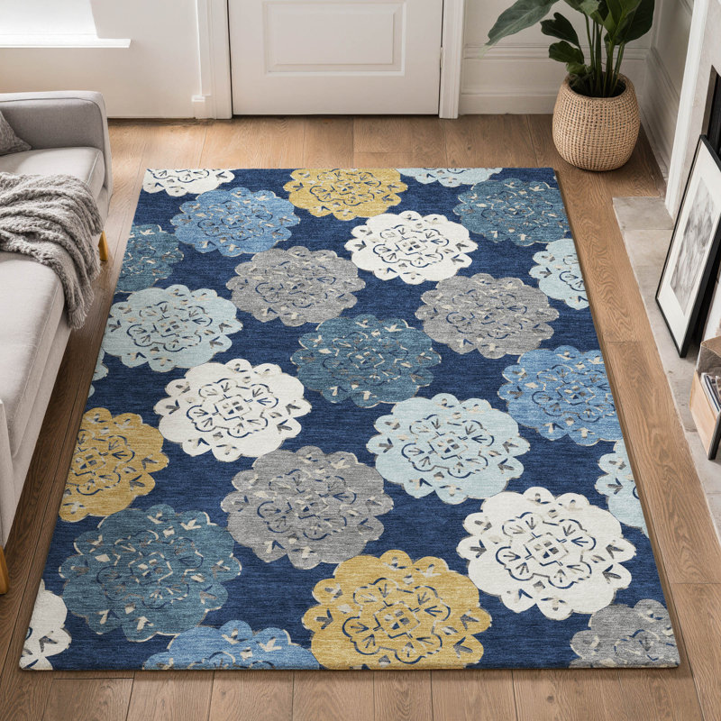 Tapis décontracté de qualité supérieure Mayfield AMF2353, Marine, 10 pi x 14 pi