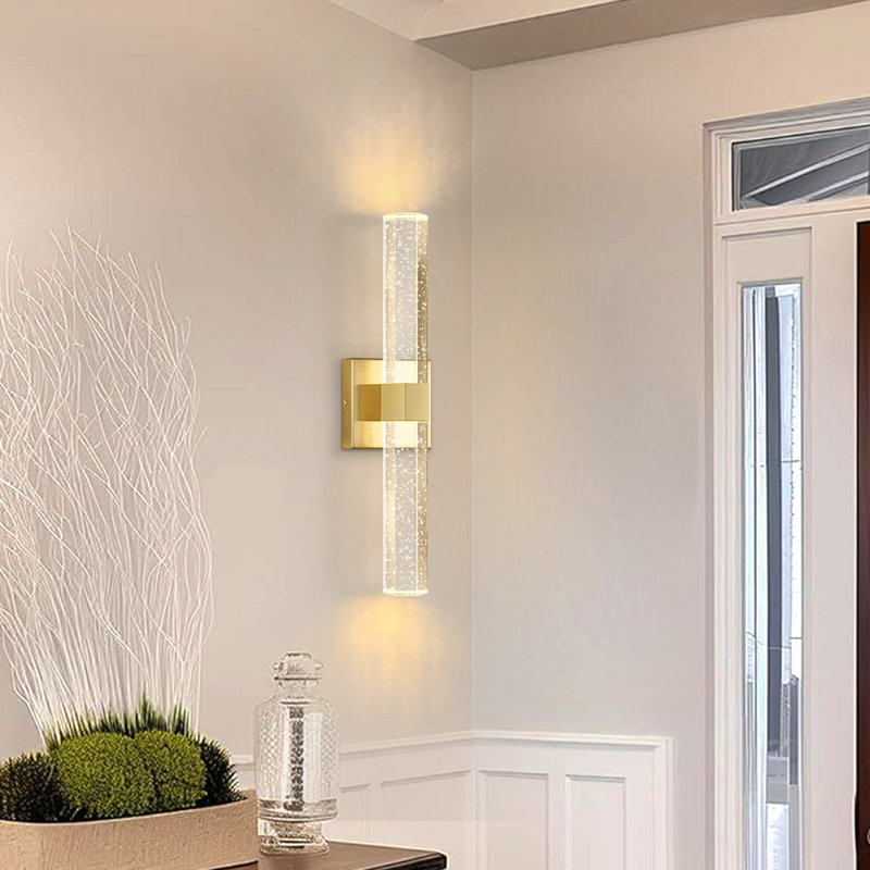 Crystal Wall Sconce Led Warm Light Wallchiere, Gold