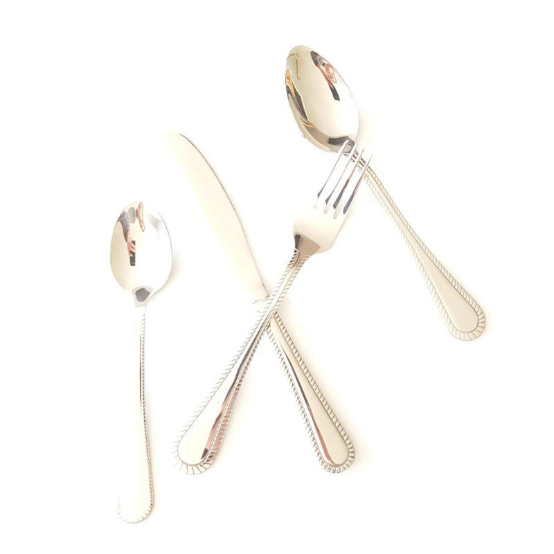 Alcala 24 Piece 18/10 Stainless Steel Cutlery Set, Service for 6