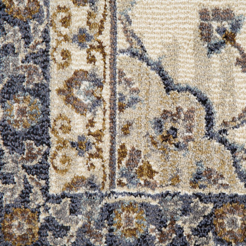 Tapis oriental brun / gris Cadwaller, Rectangle 1 pi 10 po x 2 pi 11 po