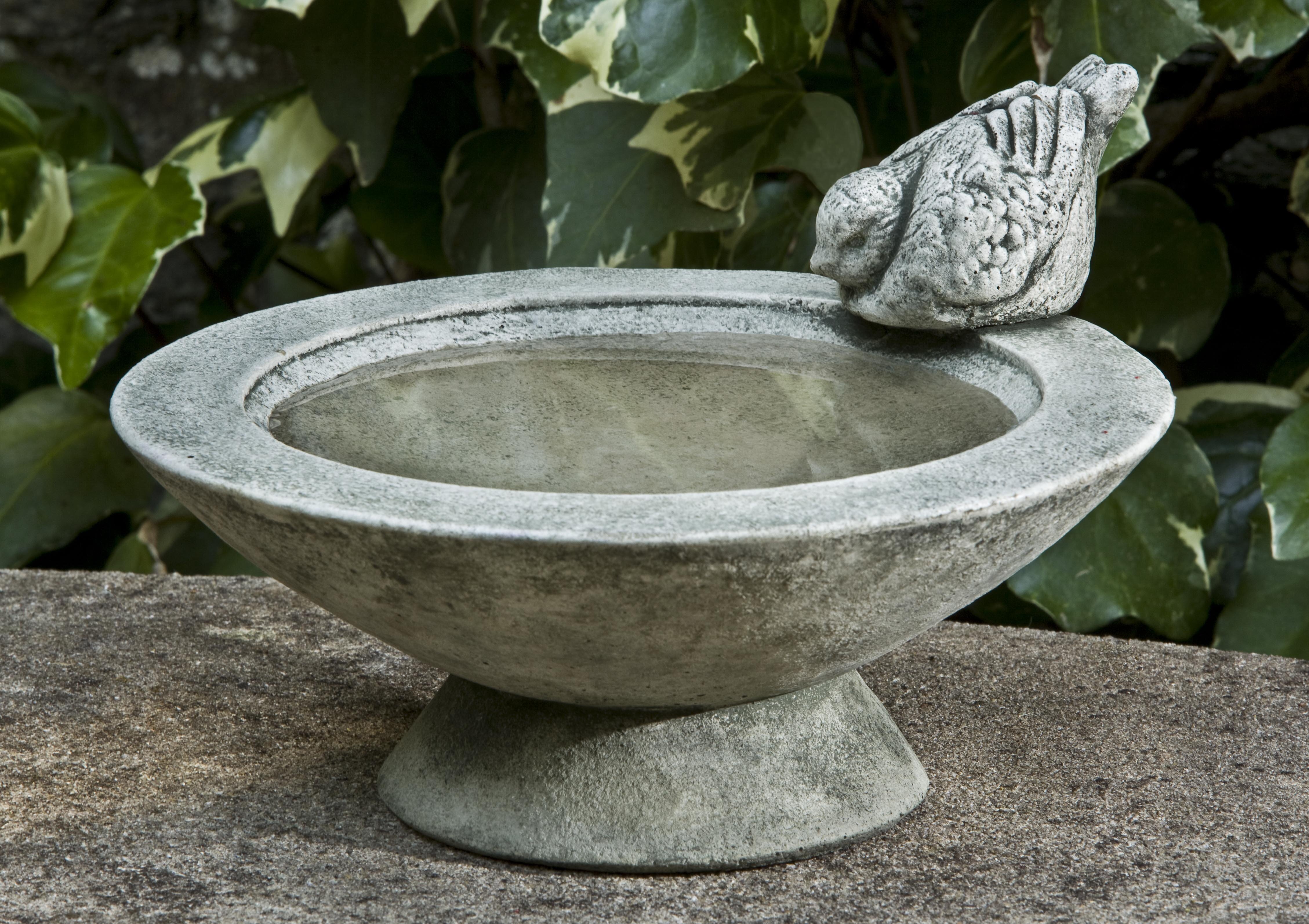 Campania International, Inc Concrete Pedestal Birdbath & Reviews | Wayfair