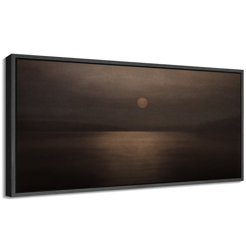 Impression sur toile Shine, Impression encadrée flottante sans passe-partout, H 30 po x l 60 po, Noir, noir, noir, noir