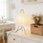 Lampe de table 9,4 pouces en papier de riz, lampe de bureau 3 couleurs E26 (ampoule incluse)