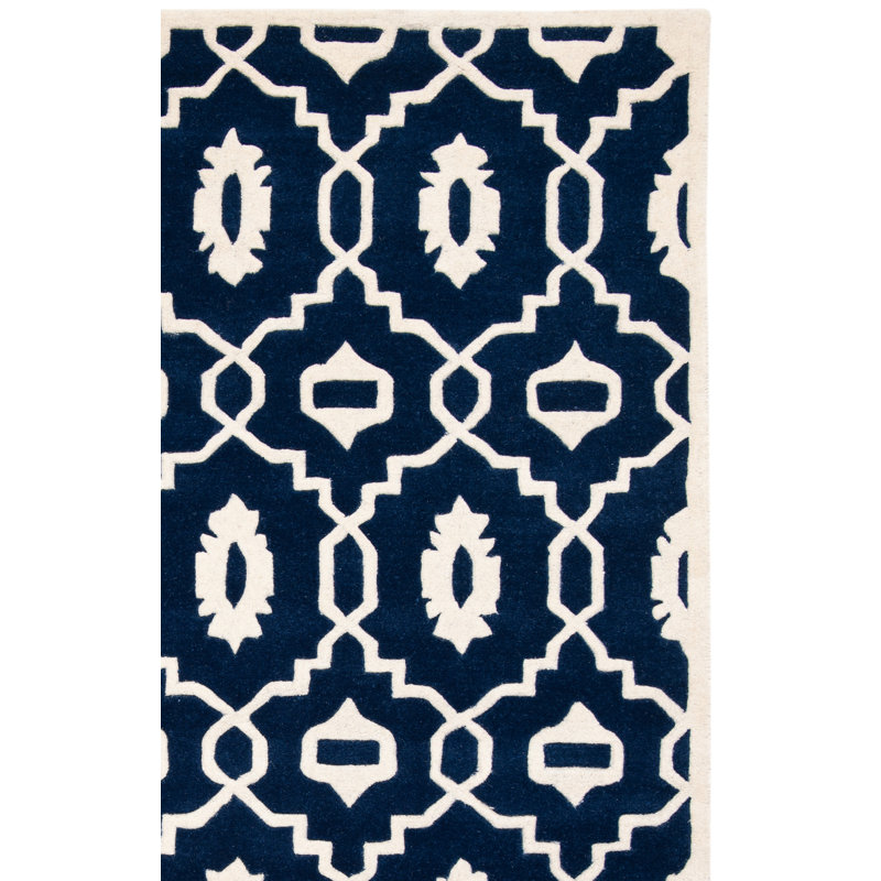 Tapis en laine touffeté à la main Carolene, Carré 5 pi