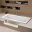 Baignoire encastrée rectangulaire en acrylique 67 pouces avec drain Kingston Eden Aqua Brass-22686723