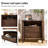 Arifah Transitional 28"W 2-Drawer Spindle-Style Solid Wood Columns End Table with Integrated Power Strip with USB Ports-1601860552