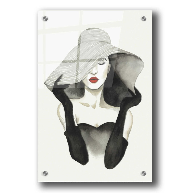 «In Vogue I» par Grace Popp, art mural en verre acrylique, H 36 po x l 24 po x P 0,2 po