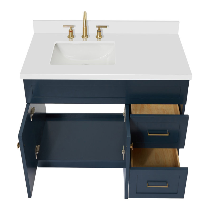 Ensemble de meuble-lavabo simple 43 po Hamlet, Bleu minuit