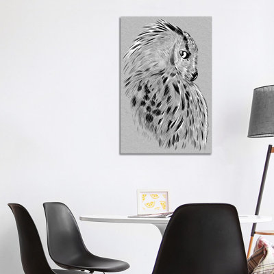 Owl Sketch 1 Piece Wrapped Canvas Painting