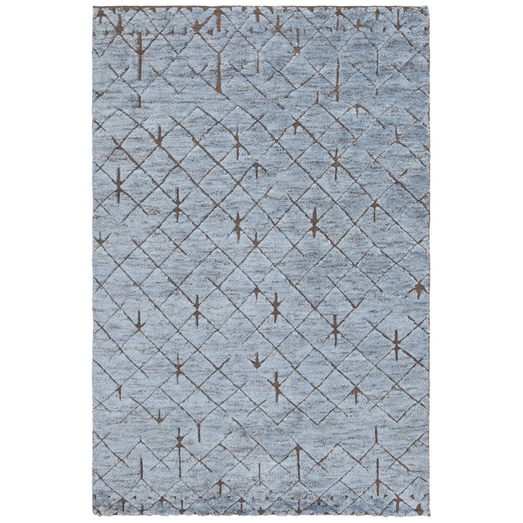 Genna Hand Knotted Cotton Geometric Area Rug