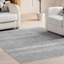 Tapis géométrique lavande pour le salon, la chambre et la cuisine, bleu / crème-943295318