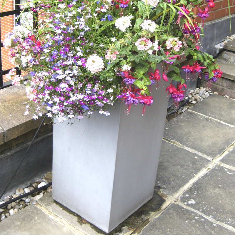 Baker Fiberglass Cachepot, Large, Aluminium